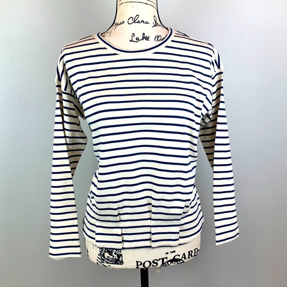 Vineyard Vines Striped Gathered Hem Top NWT - Picture 1 of 6